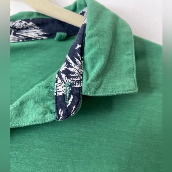 Tailor Vintage‎ Polo. Like new condition.  Green with navy trim. Men’s L - Picture 4 of 6
